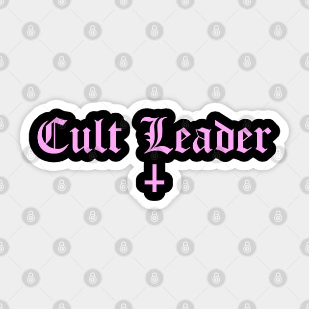 Cult Leader Pink Gothic Pastel Goth Sticker by btcillustration